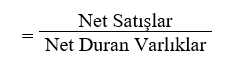 Duran Varlık Devir Hızı (Non-Current Assets Turnover Rate)